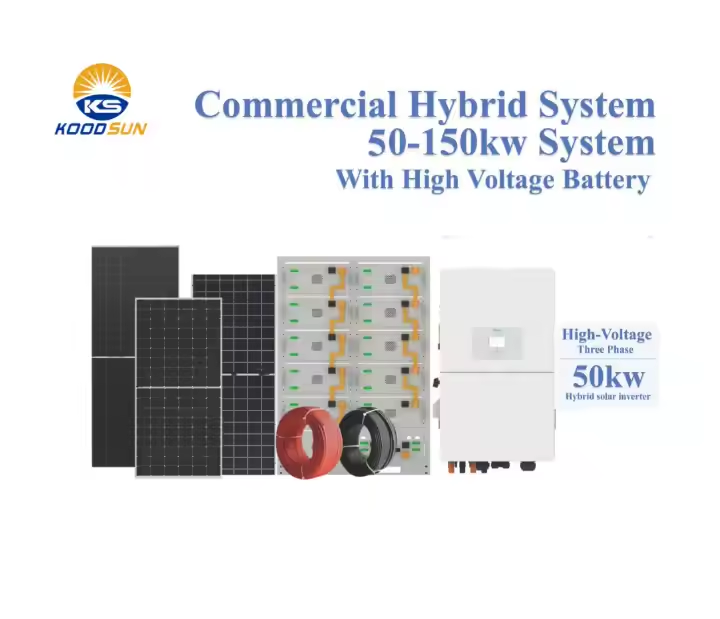 500kw Commercial Solar Energy System and Hybrid Solar Energy System with High Voltage Battery  for Manufactory Price -Koodsun
